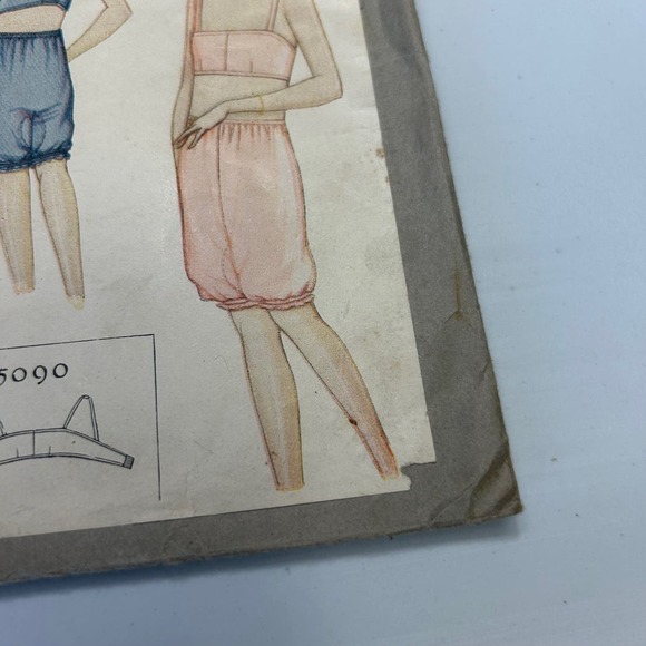 McCall Antique Early 1900's Pattern #5090 Ladies Underwear Set Size 38 HTF RARE - Picture 4 of 6